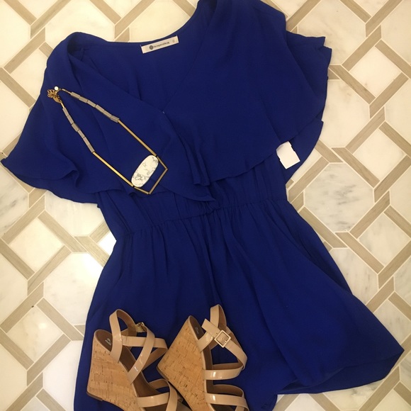 The Impeccable Pig Other - NWT Royal Blue Romper